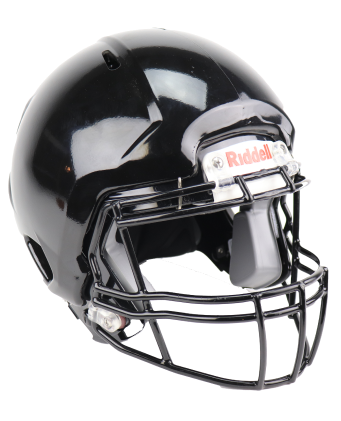 Black football helmet