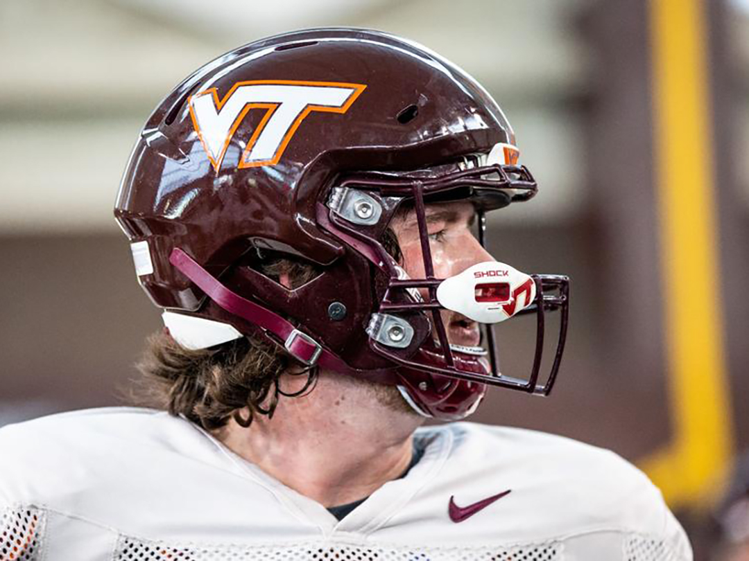 Virginia Tech Helmet Lab tests SAFR Helmet Covers, orders 110 for the VA Tech football team SAFR